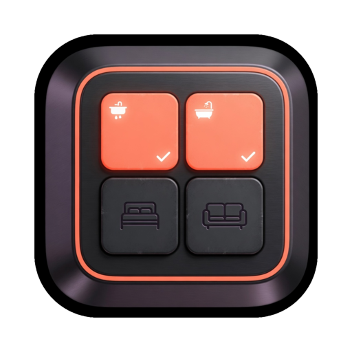 The Apartment Defrag app icon: four coral defrag blocks